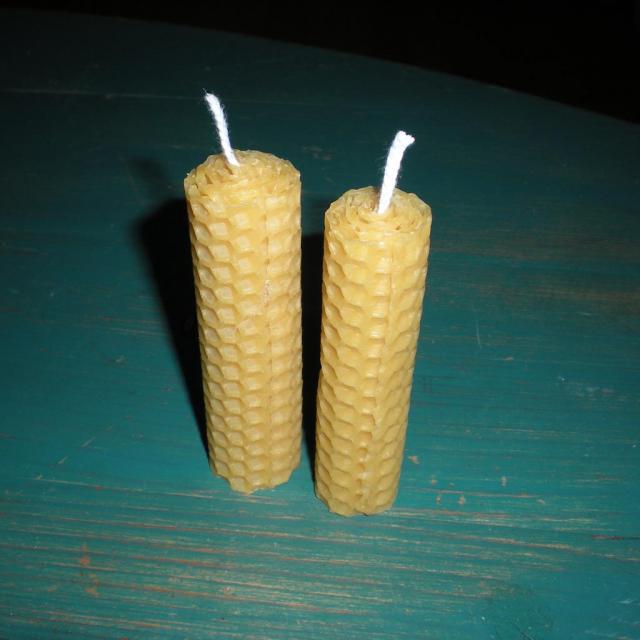 Svíčky z včelího vosku - rovné